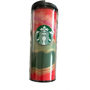Starbucks 2021 Plastic 16 oz coffee cup with lid, new no tags